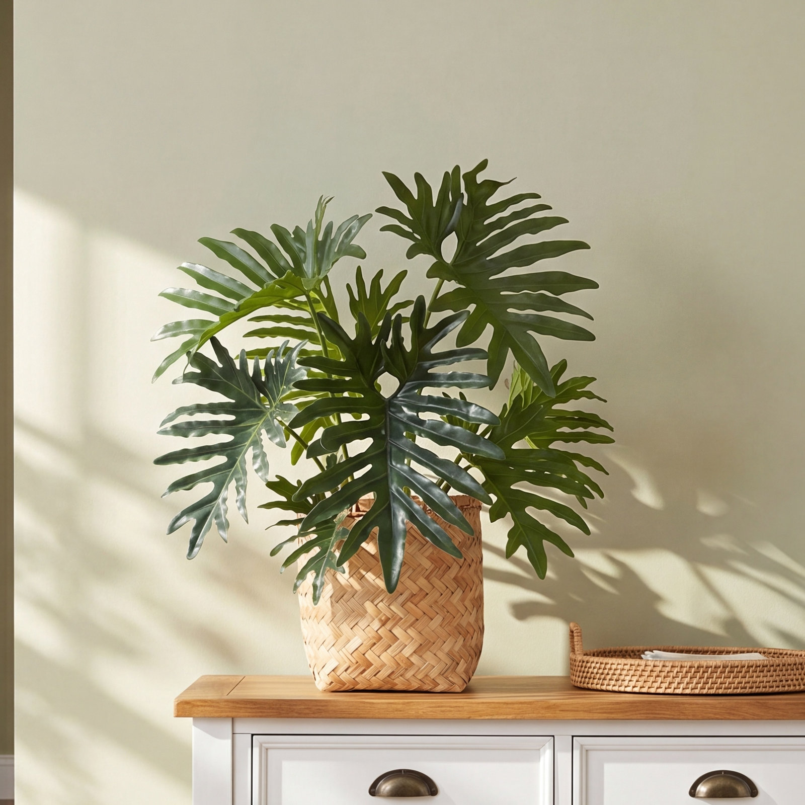 Em 2.5' Philodendron Plant with Bamboo Planter