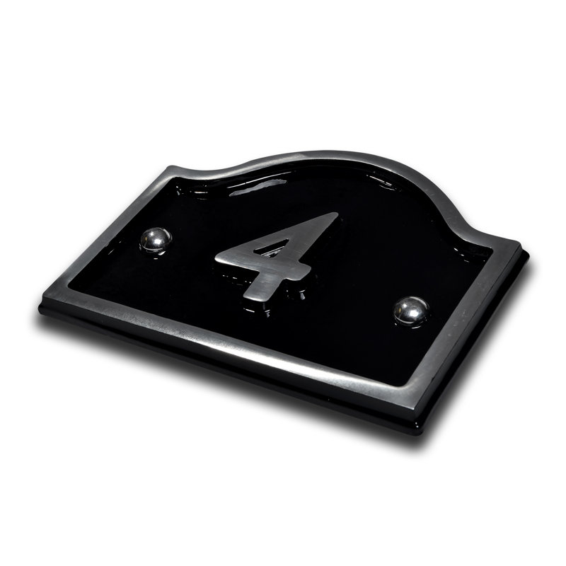Jaclynn 11.5cm H Reflective Metal House Number, 4