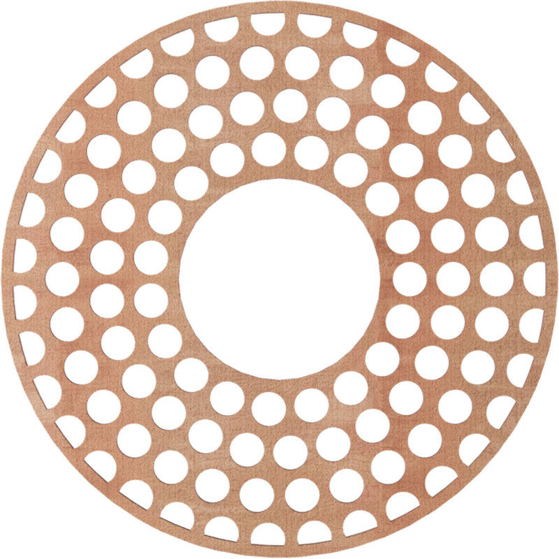 Médaillon de plafond en bois Fink, Cerise, H 26 po x l 26 po x P 0,25 po