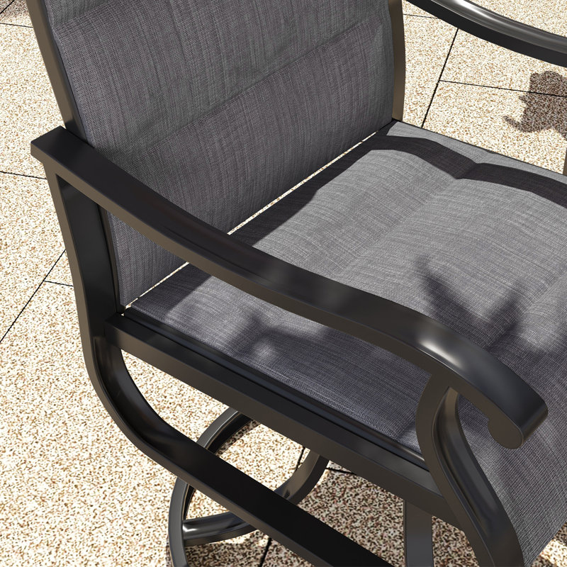 Ensemble de 6 chaises de patio Derrald, Gris foncé