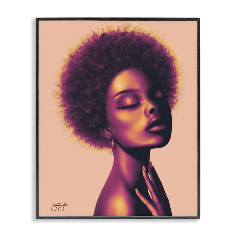 Estampe numérique Maya, design par Sierra Siler, H 14 po x l 11 po, Giclée encadrée noir minuit
