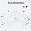 Bureau debout en forme de L de 75 pouces, bureau électrique à hauteur réglable pour le bureau à domicile, grand bureau d'ordinateur ergonomique avec 3 boutons de mémoire, gestion des câbles, bureau d'angle pour la maison et le bureau, blanc-430396656-429423299