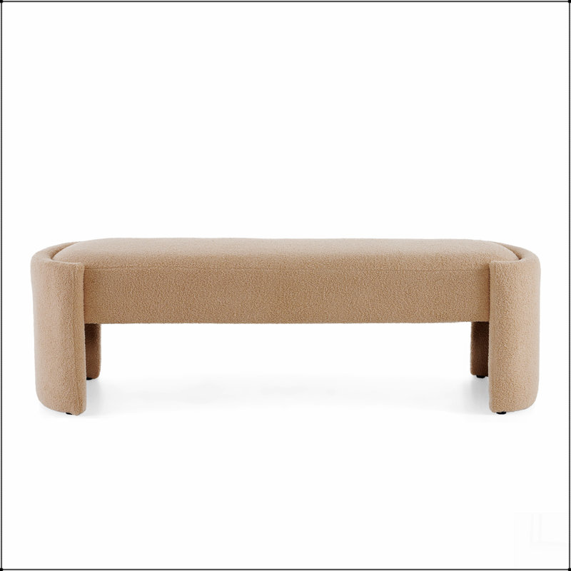 Élégant et simple banc de repose-pieds en forme de chameau clair