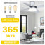 Ventilateur de plafond encastré chromé intelligent de 44 pouces avec lumière, télécommande et commande APP, moteur à courant continu, ventilateur réversible silencieux à 6 vitesses pour le salon de la chambre à coucher-843477313