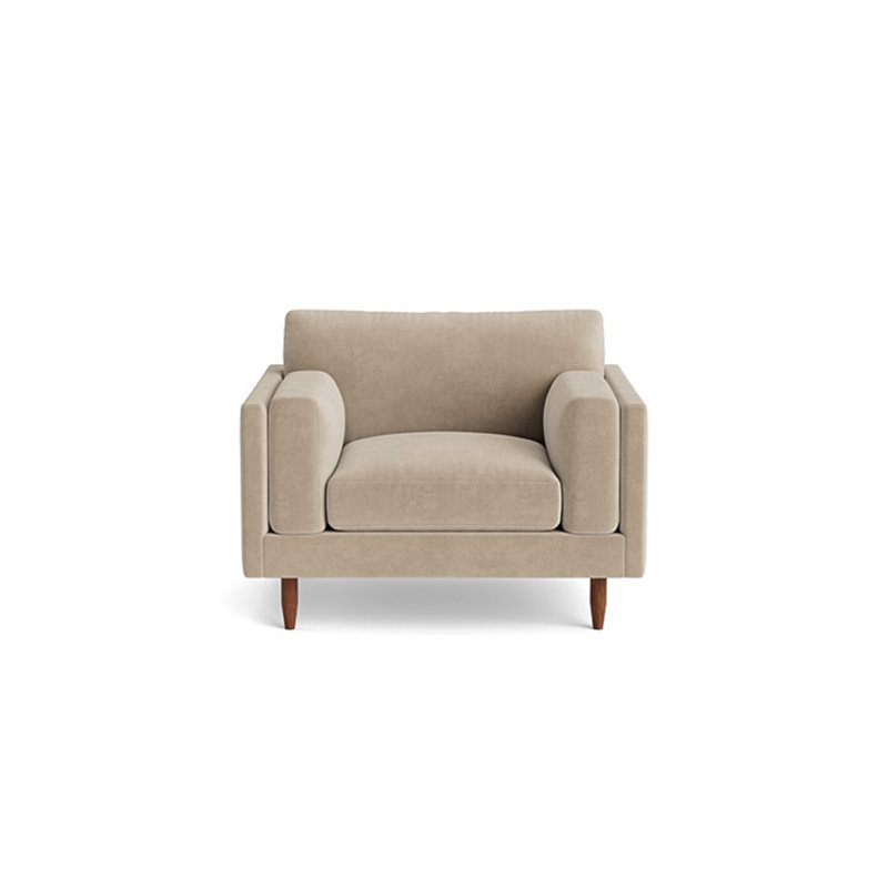 Skinny Fat Chair, Velvet - Beige