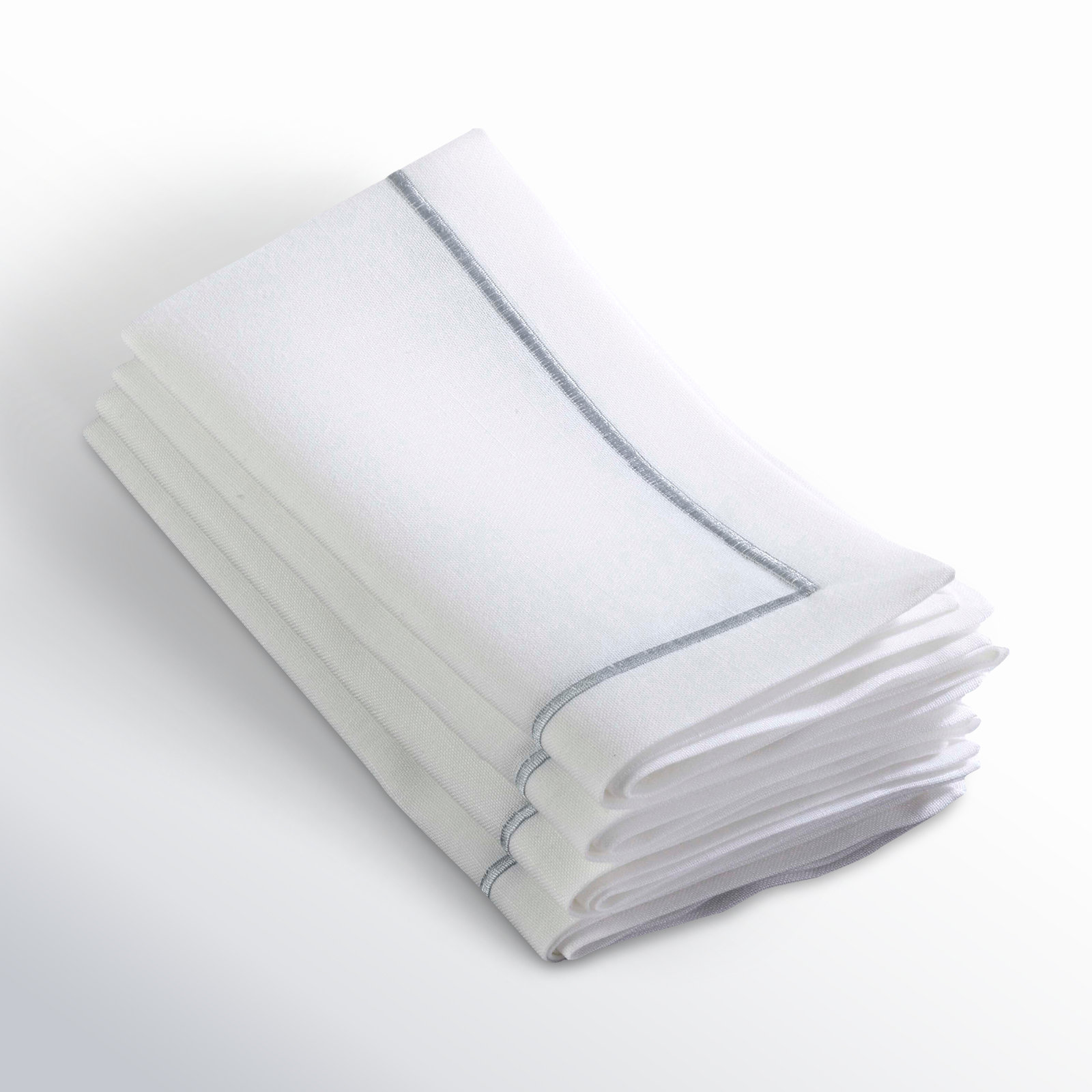 Odelle Polyester No Pattern Napkin, Platinum