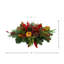 Holiday Candleholder Arrangement with Evergreens and Pinecones