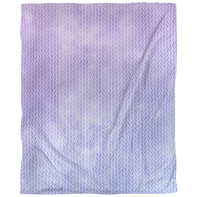 Tissu chevrons, Bleu / Mauve, L 60 po x l 36 po, Polyester filé