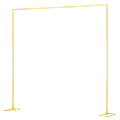 Support en arche, 8 x 8 pi, structure stable, facile à assembler, support carré en métal doré