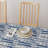 Rectangular Tablecloth, 100% Cotton, 52X104", Blue Batik Stripe-343410119