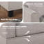 Canapé modulaire en L 2 pièces avec méridienne et garniture cloutée-253588374