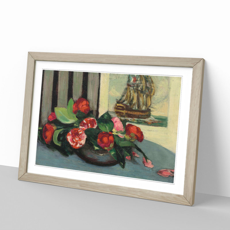Flowers by Louis Anquetin - Framed Print, 36cm H x 48cm W x 2cm D, Oak Framed