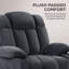 Fauteuil inclinable compact en chenille avec base pivotante et porte-gobelets-201167313