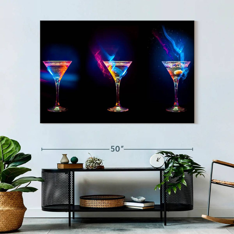 Yarlin flamboyant cocktails, H 34 po x l 51 po