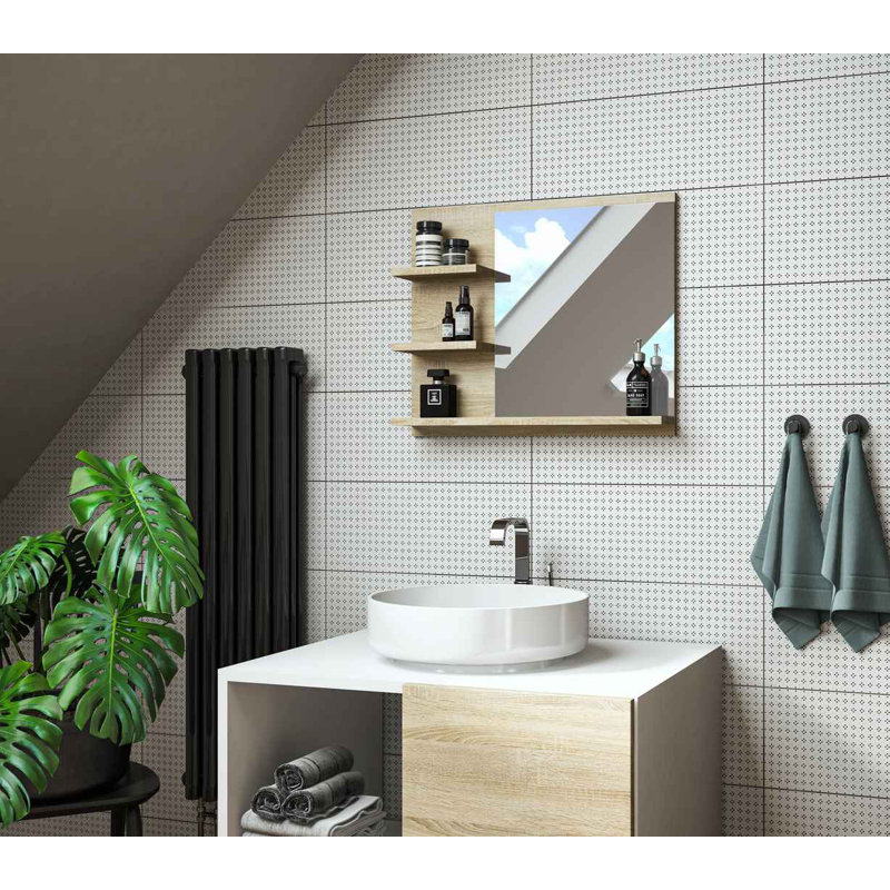 Jakhyla Rectangle Mirror with Shelves