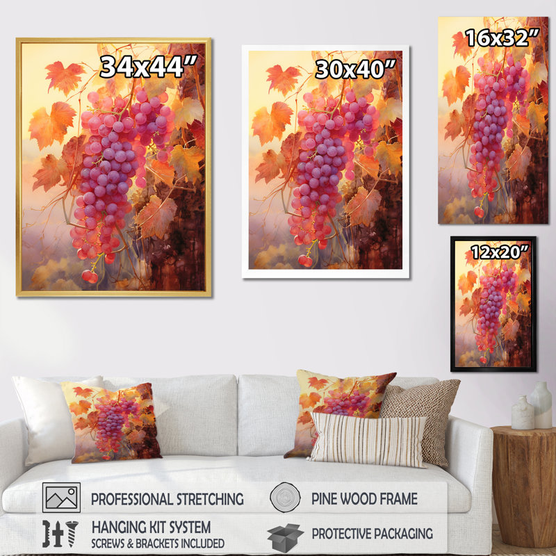 Décoration murale Vineyard Veil, H 20 po x l 12 po x P 1 po, Cadre simple noir