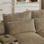 Canapé d'angle surdimensionné de 135 pouces en chenille nuage avec méridienne, console USB, porte-gobelets et pouf-131403533