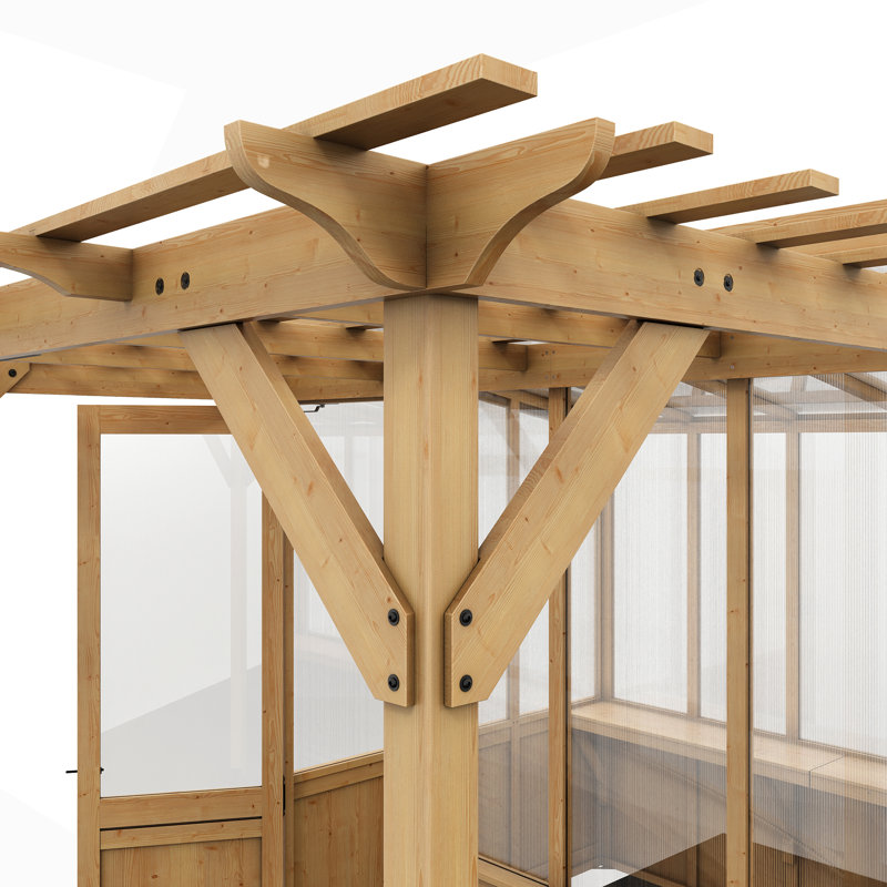 Serre 8 'x 6' avec pergola