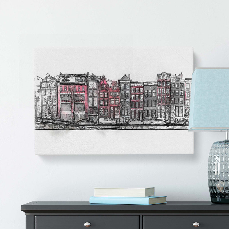 Wintertime In Amsterdam Netherlands In Abstract - Wrapped Canvas Print, 40cm H x 60cm W x 3cm D