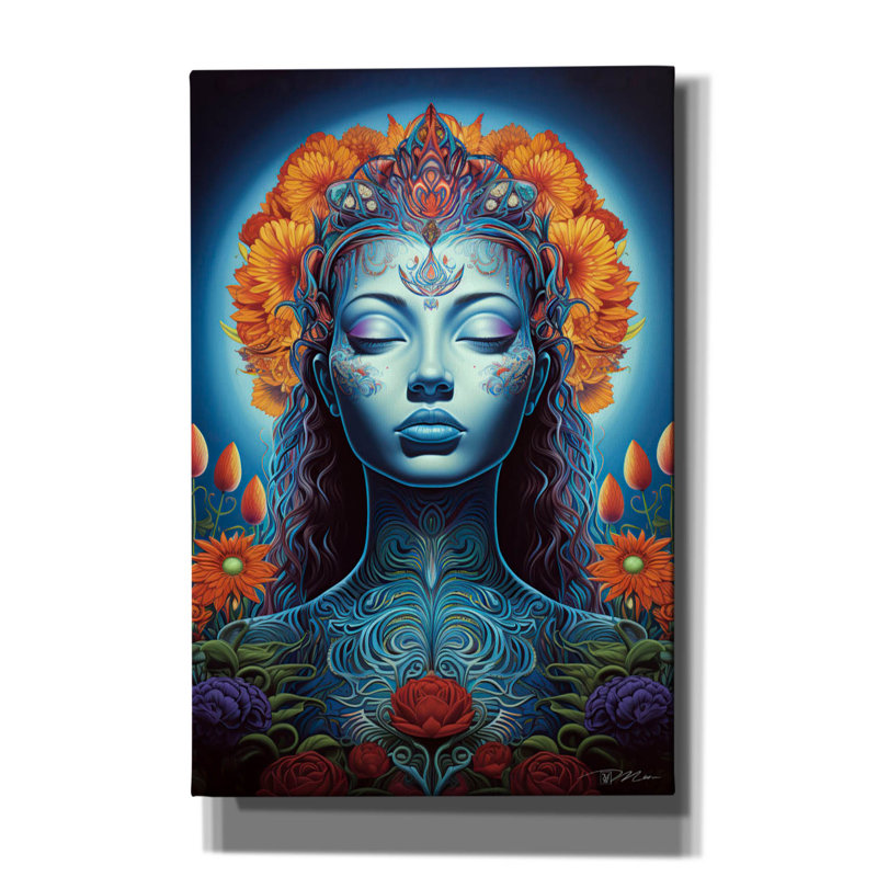 «Dmt Art 6» par Momart, art mural sur toile, H 18 po x l 12 po x P 0,75 po