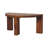 Solid Wood Amber Oak Half Moon Coffee Table