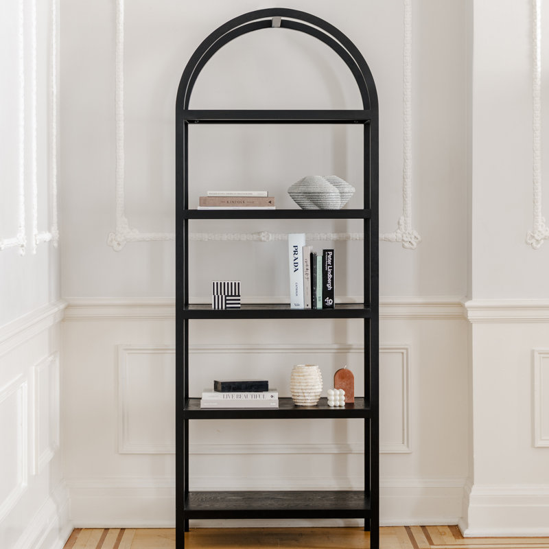 Mishra 5-Tier Bookcase, Black