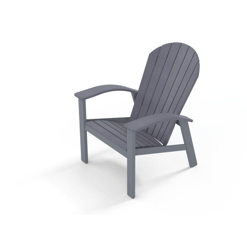Augusto Outdoor Adirondack Chair, Graphite, Cape Gray