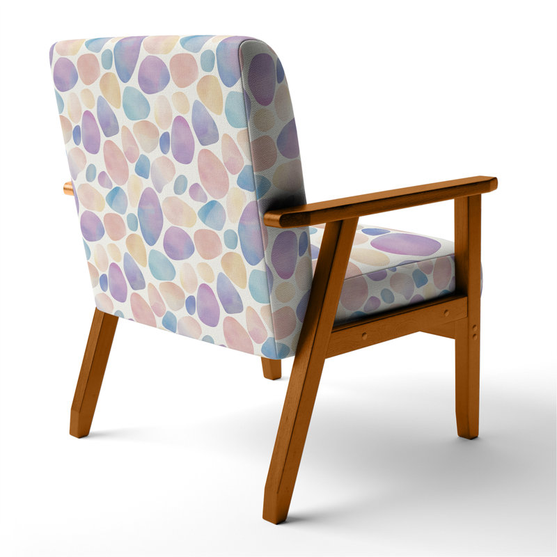 Chaise d'appoint Teens Organic Shapes, Accoudoirs carrés bruns
