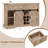 Wine Bar Cabinet w/LED Lights  Doors Coffee Station w/ Adjustable Shelves Racks-1739712374