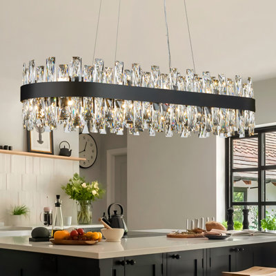 Lustre en cristal moderne à intensité variable