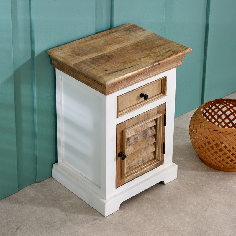 Laronda Solid Wood Sled End Table
