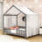 House Bed with Canopy and Slats-1684951266
