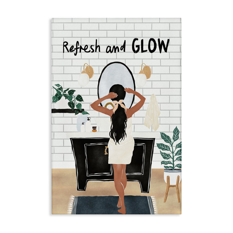 Toile de beauté Refresh And Glow, conception de JJ Design House LLC, H 24 po x l 16 po