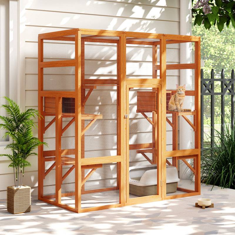 Versatile Large Pet Enclosure with Multiple Comforts and Security Features