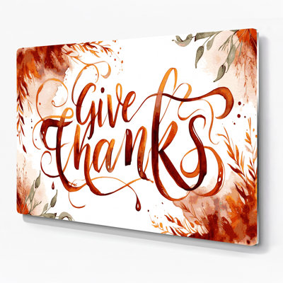 Art mural en métal "Thanksgiving donner"