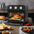 12.5 Quart Air Fryer Convection Toaster Oven, 1500W, 4 Cooking Modes, 7-In-1 Multifunction With Roast, Bake, Grill, Broil, Toast, Dehydrate, Defrost, Stainless Steel, Black