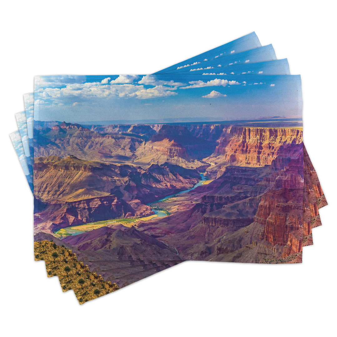 Platzdeckchen 4er-Set, Grand Canyon Sunrise, Blue Tan