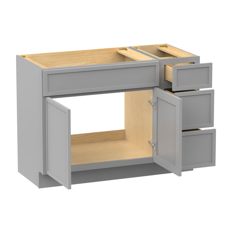 Base de meuble-lavabo simple 51 po seulement, Gris