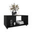 Table basse rectangulaire noire de 36 po de largeur, avec construction et option mobile pour les matériaux de salon