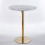 Ensemble de table de bar moderne et or avec 2 tabourets réglables, élégante table de pub à motif de marbre pour la maison et la cuisine-287537190