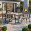 6 - Person Patio Dining Set with Rectangular Table-212916728-212916729