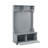 40W*18.5D*64.5H Classic Coastal Style Hall Tree With Open Shelves, Shoe Cabinets, And Solid Wood Feet-1610426763