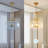 3-light Dome Chandelier with Clear Glass Shade, Industrial/ Rustic/ Farmhouse-129171583