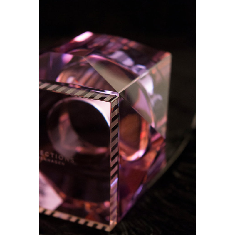 Ophelia Tealight Candle Holder, Rose/Black