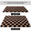 Tapis à carreaux noir et chameau pour l'intérieur, adapté aux salons, aux chambres et aux chambres d'enfants.-2030541860-2030541885