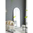 28” x 74” Black Full Length Rectangular Oversized Wall Mirror with Arch Silhouette and Iron Frame, Hang or Lean Against Wall in Home and Office-1966941252-2012419618