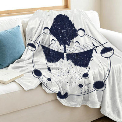 Jeté en flanelle transparente, molleton ultra doux