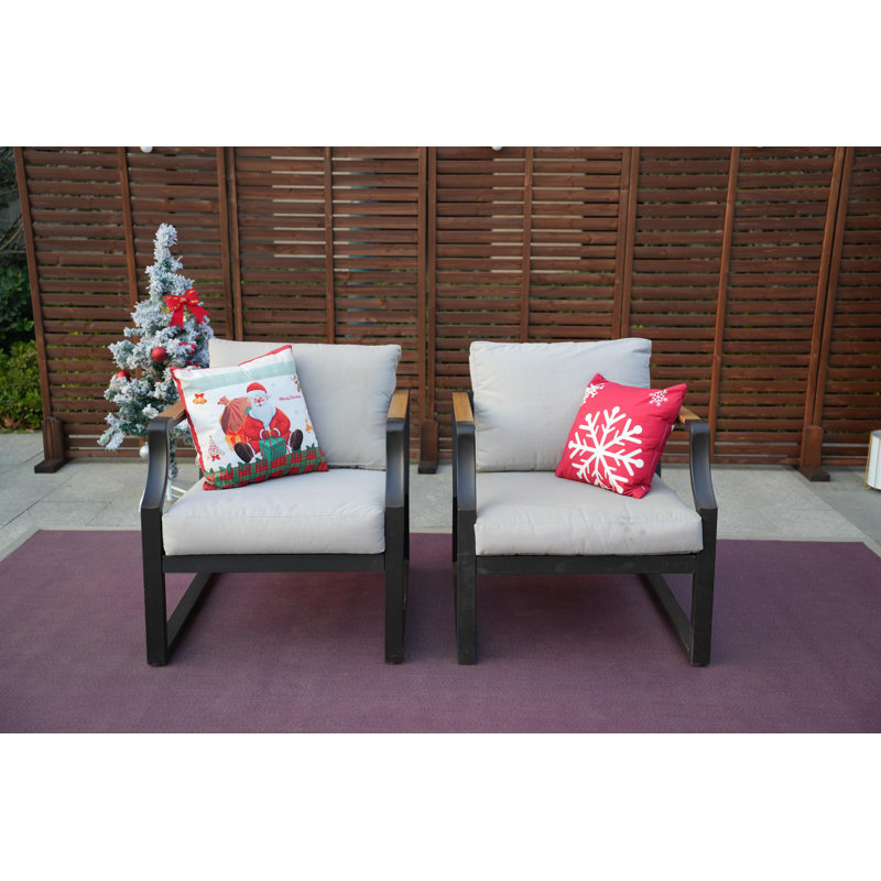 Outdoor Lounge Chair, Black