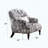 Modern Pattern Fabric Chair W/Pillow