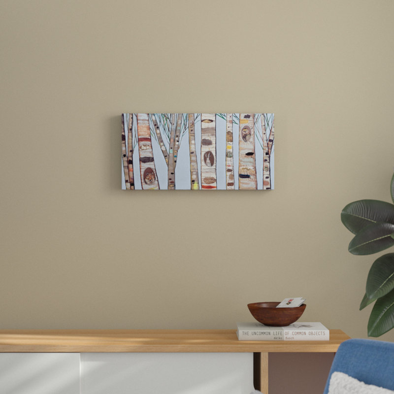" Ice Blue Birch Trees " by Eli Halpin Painting Print